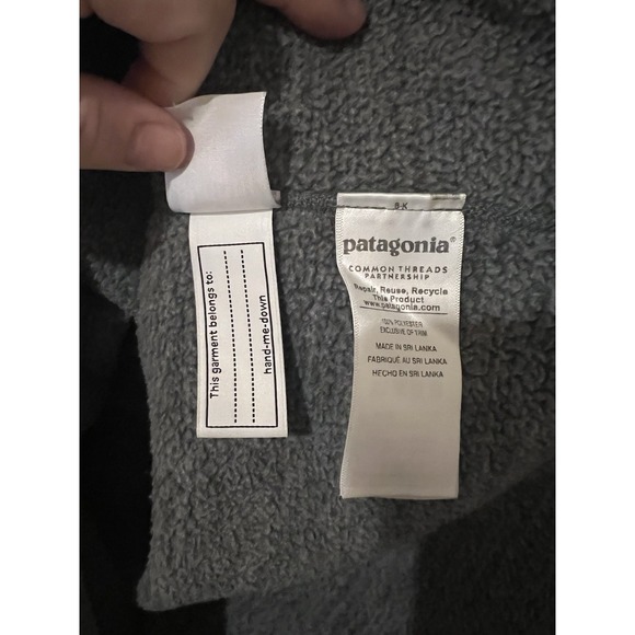 Patagonia Better Sweater Youth Boys XL Gray Mock Neck 1/4 Zip Fleece Outdoors - Picture 3 of 5